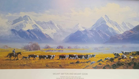 Peter Beadle-Mount Sefton and Mt Cook print