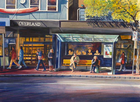 Kelvin McMillan-Queen St Bus Shelter Original watercolour