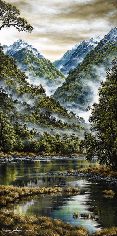 Dale Gallagher-Golden light over Fiordland-Giclee Print,