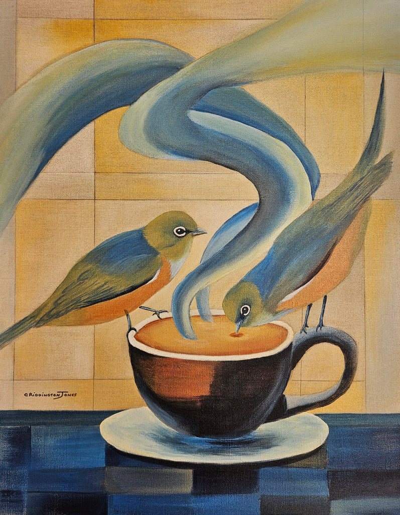 Clare Riddington Jones-Morning Cuppa, Silvereyes
