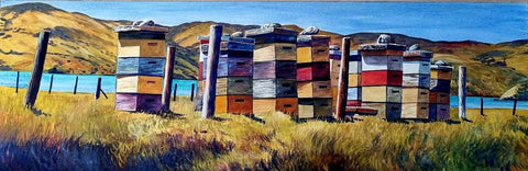 Kelvin McMillan-Beehives French Farm Original watercolour