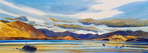 Kelvin McMillan-Nor West Skies Lake Wanaka. Original Watercolour.