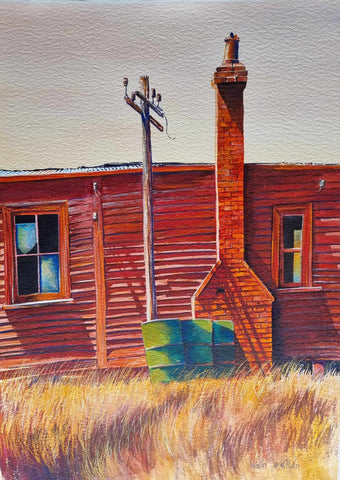 Kelvin McMillan-Waitahuna Siding Central Otago. Original watercolour