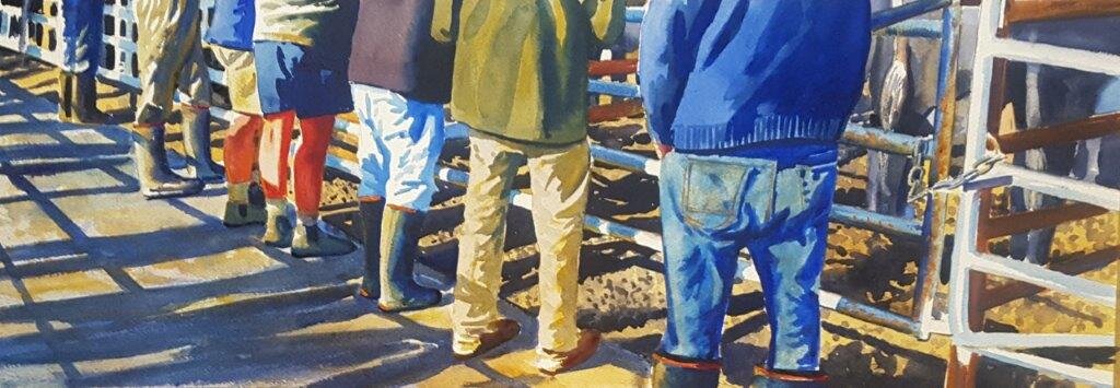 Kelvin McMillan-Deep Pockets, Coalgate Sale Yards. Limited edition and signed giclee print