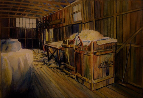 Kelvin McMillan-Woolshed, Murchison Limited edition hand signed giclee print