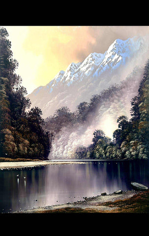 Richard Wilson-Last light in the Haast