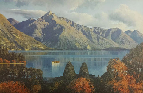 Graham Brinsley -Looking towards the Remarkables with Queenstown Bay print