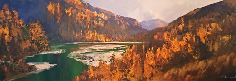 Graham Brinsley-Shotover River beginning of Autumn