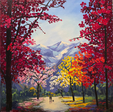 Alethea Roche-Walking the dog in Queenstown..