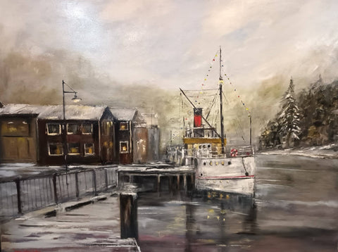Tanya-Celine Walker-The Earnslaw ,Steamer Wharf, Queenstown Winter.