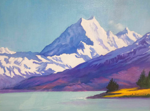 Annette Dickison-Mt Cook with Lake Pukaki