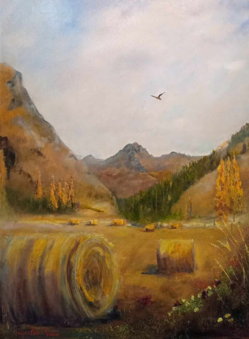 Tanya C Walker-Autumn Gold, From Arthurs Point Road looking towards Cecil Peak Queenstown