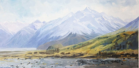 Debbie Lambert-Cloudy Peak, Rangitata River Painted Plein Air