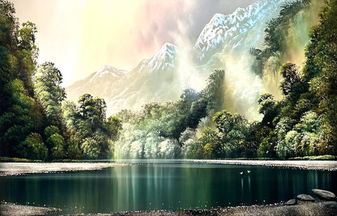 Richard Wilson- Morning calm, Haast river