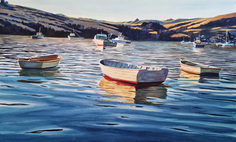 Kelvin McMillan-Autumn Light, Akaroa Harbor.LE Print
