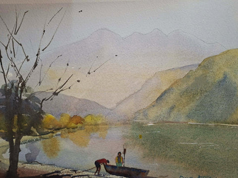 David Attwell-Glendu Bay Watercolour Plein Air.