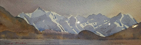 David Attwell-Mini Lake Wanaka. Watercolour Plein Air