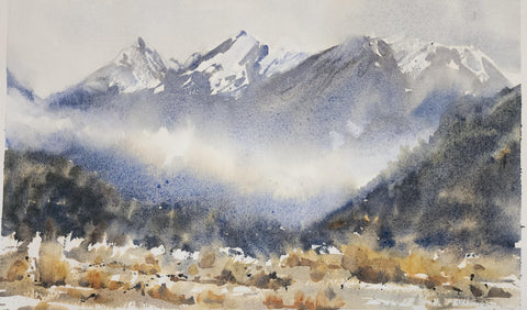 Deborah Lambert-.Disappearing Peaks, Cascade Creek, Fiordland.