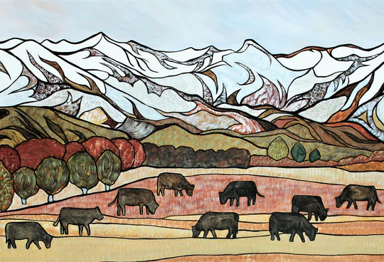 Miranda J Caird-Print-Grazing Cattle