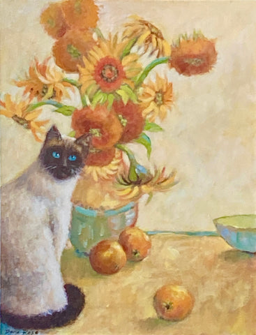 Dana Rose-Siamese & Sunflowers