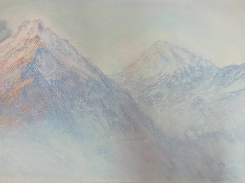 Judith Mills-Last Light Mt Earnslaw.