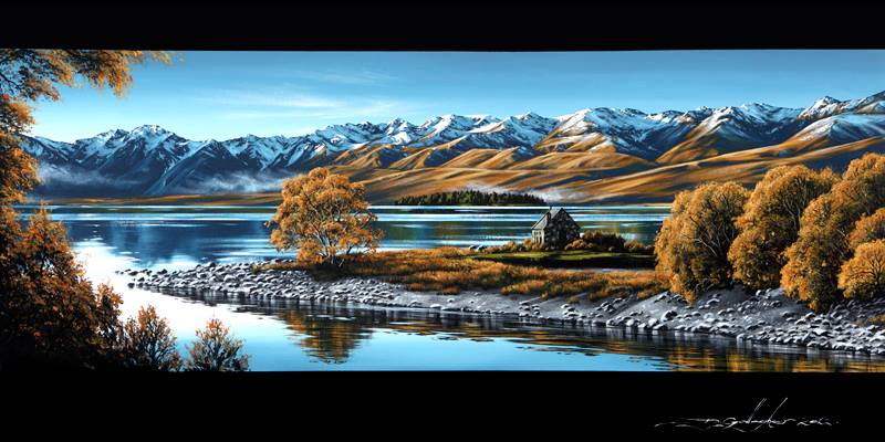 Dale Gallagher-Lake Tekapo Autumn-Giclee Print,