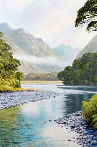 Blair Greig- Misty Morning Eglinton Valley.