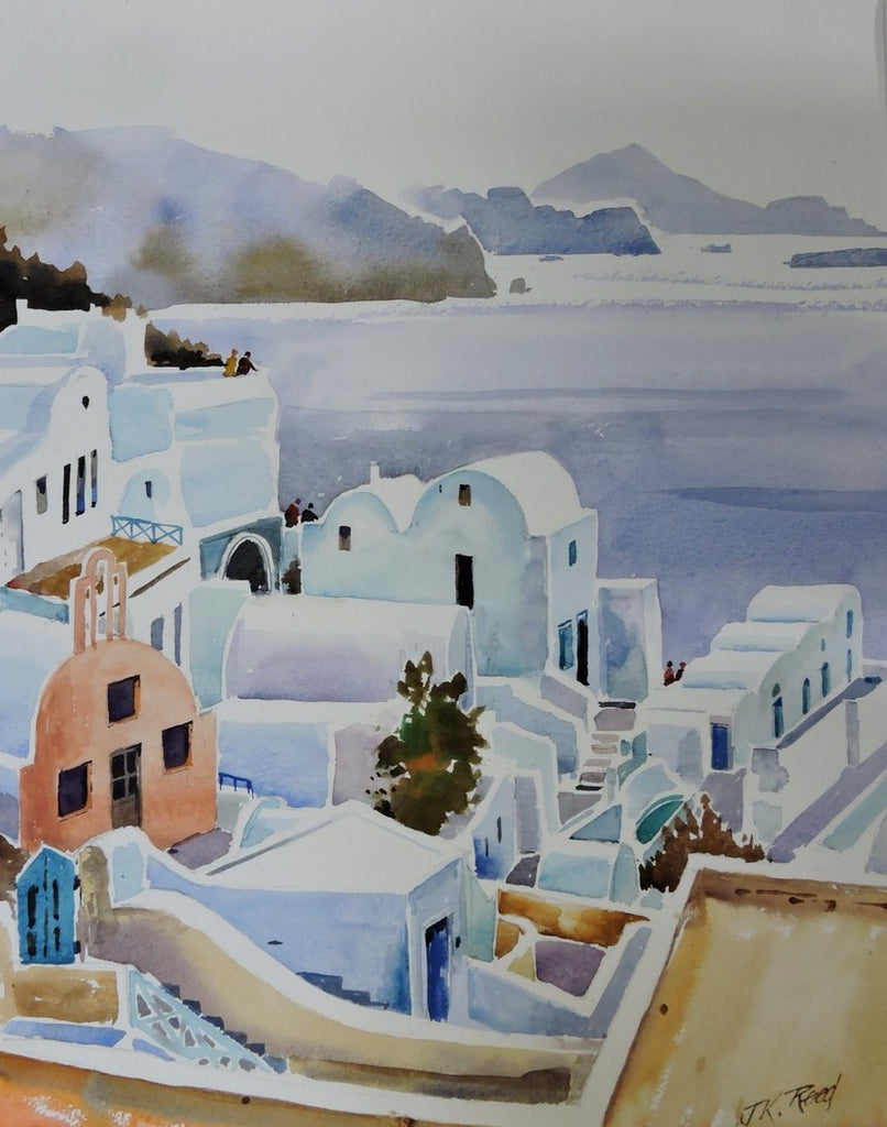 Keith Reed-Overlooking Santorini