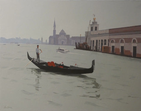 John Gillies-Cathedral San Di Georgio, Grand Canal and Gondola, Venice.