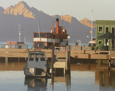 John Gillies-The TSS Earnslaw at the Earnslaw Wharf