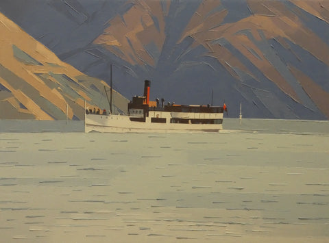 John Gillies-T.S.S Earnslaw sailing on Lake Wakatipu.