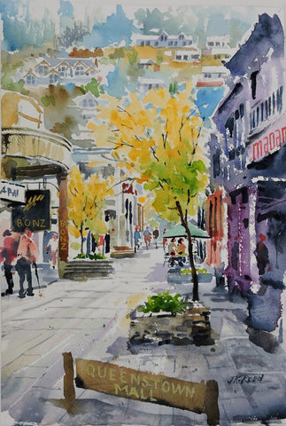 Keith Reed-The Queenstown Mall looking towards Queenstown Hill