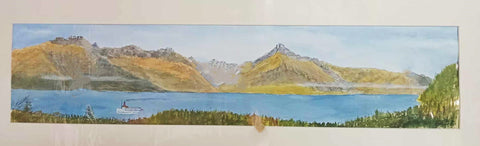 Rex Mills-T.S.S Earnslaw late return. Lake Wakatipu.