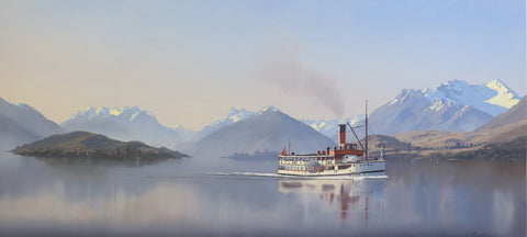 Simon Williams -Lake Wakatipu and The Earnslaw returning from Glenorchy.