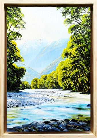 Blair Greig-Sun and shadows, Hollyford river