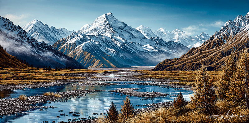 Dale Gallagher-Tasman Valley and Mount Cook-Giclee Print,