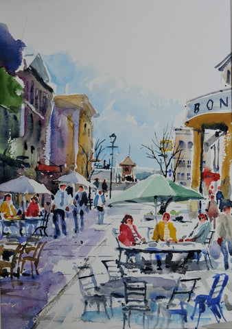 Keith Reed- The Queenstown Mall looking towards Cecil Peak