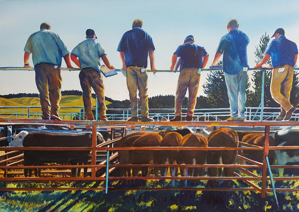 Kelvin McMillan-The Six Wise Men, Coalgate sale yards LE prints