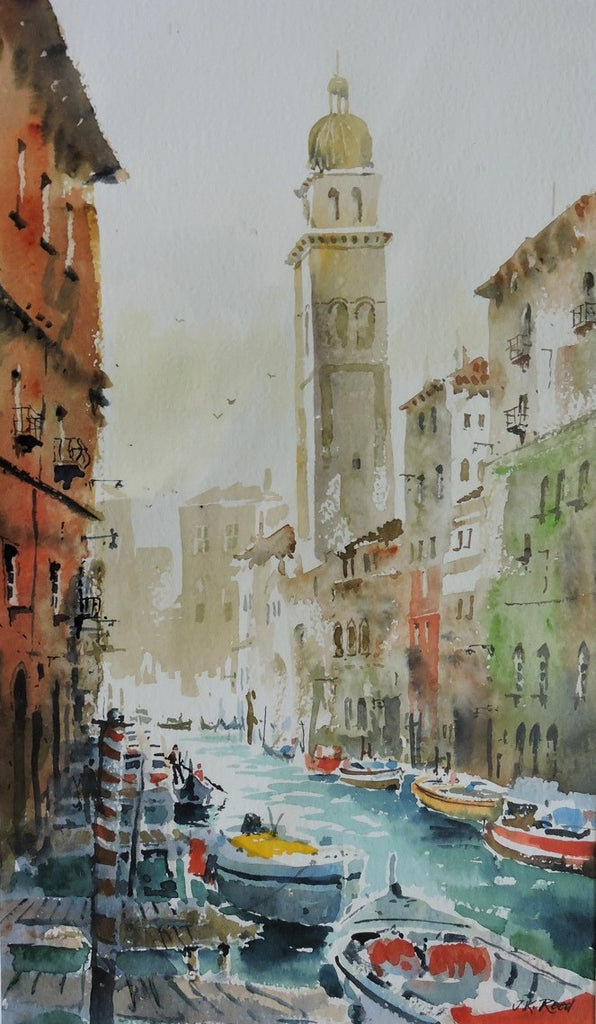 Keith Reed-Venice waterway - Central Art Gallery Queenstown