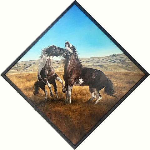 Julie Greig-The Bad Boys. Original Oil painting