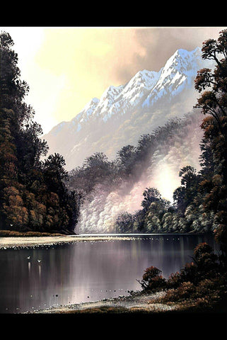 Richard Wilson-Last light in the Haast