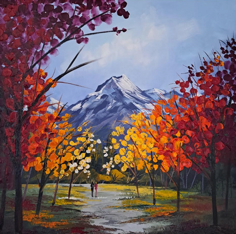 Alethea Roche-Couple walking at Mt Cook.