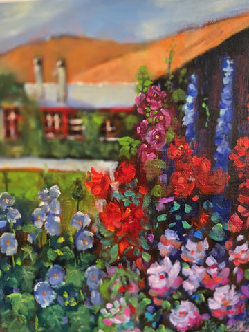 Jane McIntosh-Cardona Hotel courtyard on a summers day