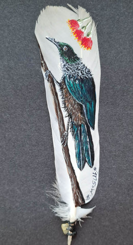 Beth McGill-6)Tui on Pohutukawa (left)