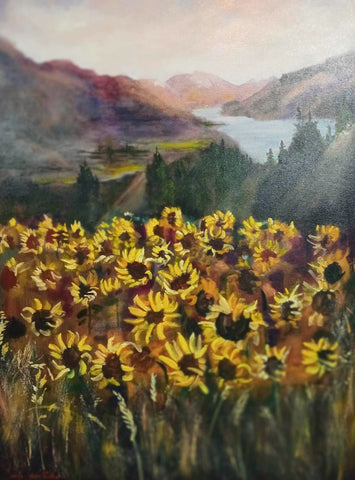 Tanya Celine Walker-From the Crown Range Sunflowers Portrait size