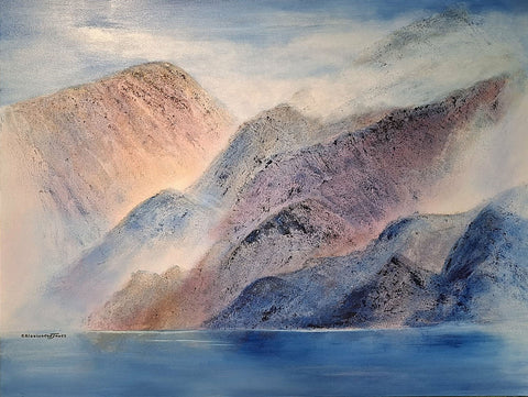 Clare Riddington-Jones-Misty Mountains by the Lake