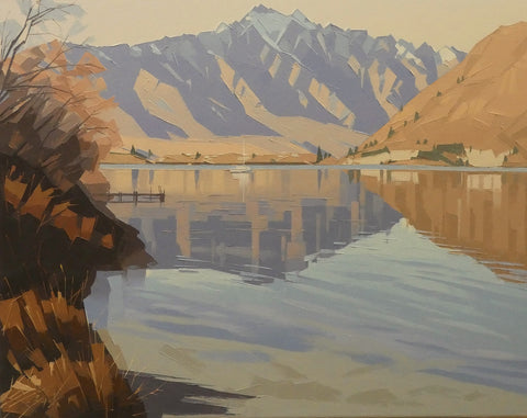 John Gillies-The Remarkables with Lake Wakatipu and Frankton